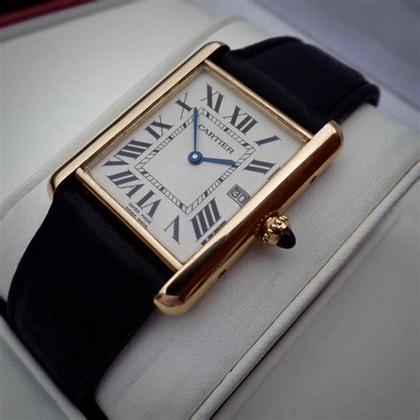 cartier gold watch clasp|cartier gold watches for men.